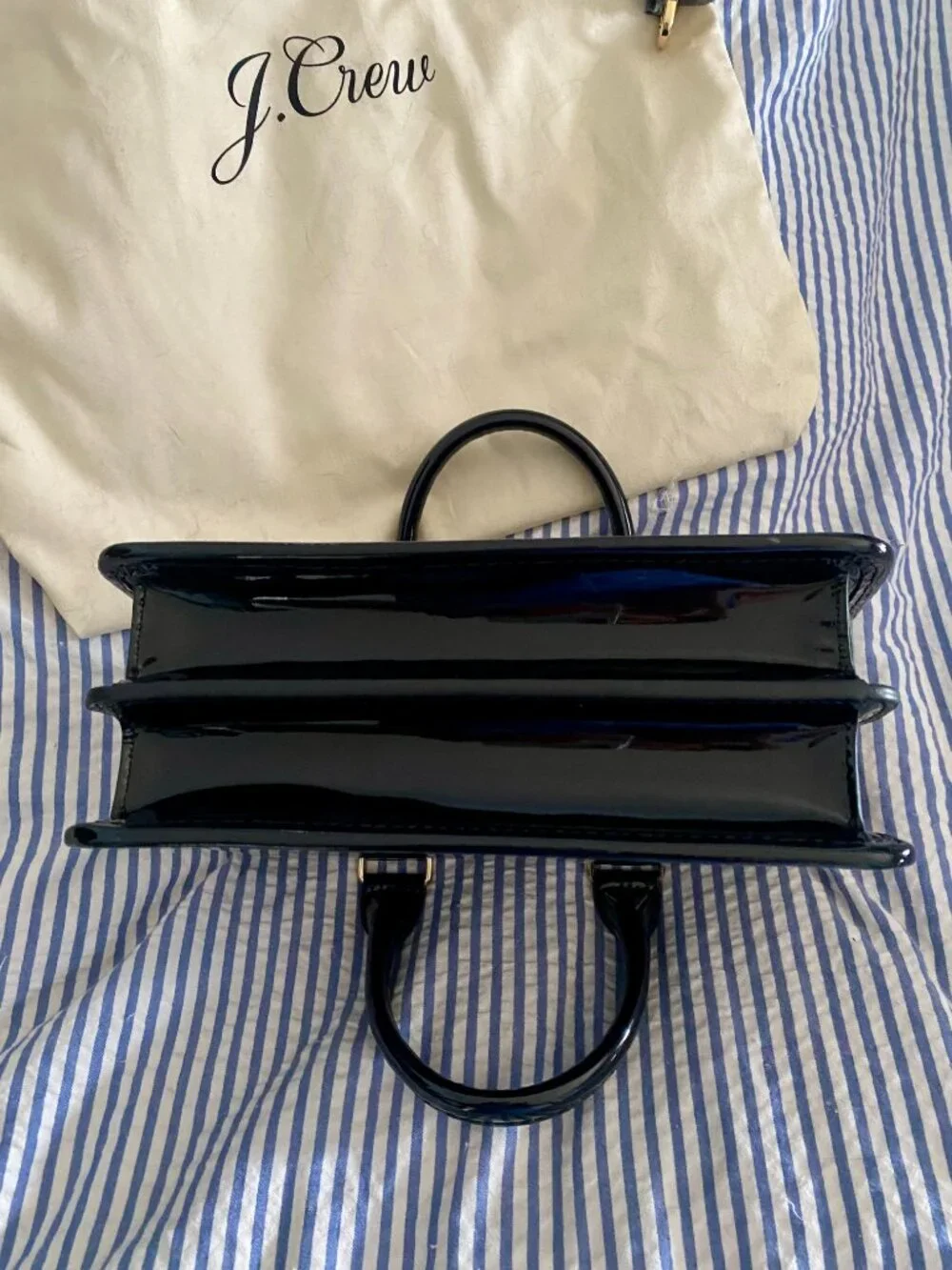 J. Crew Vienna Lady Bag in patent leather (black)